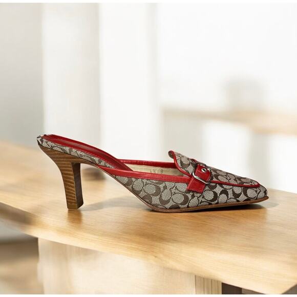 Vintage Coach P073 Gwynne Signature Mule Size 6.5B - Picture 2 of 12